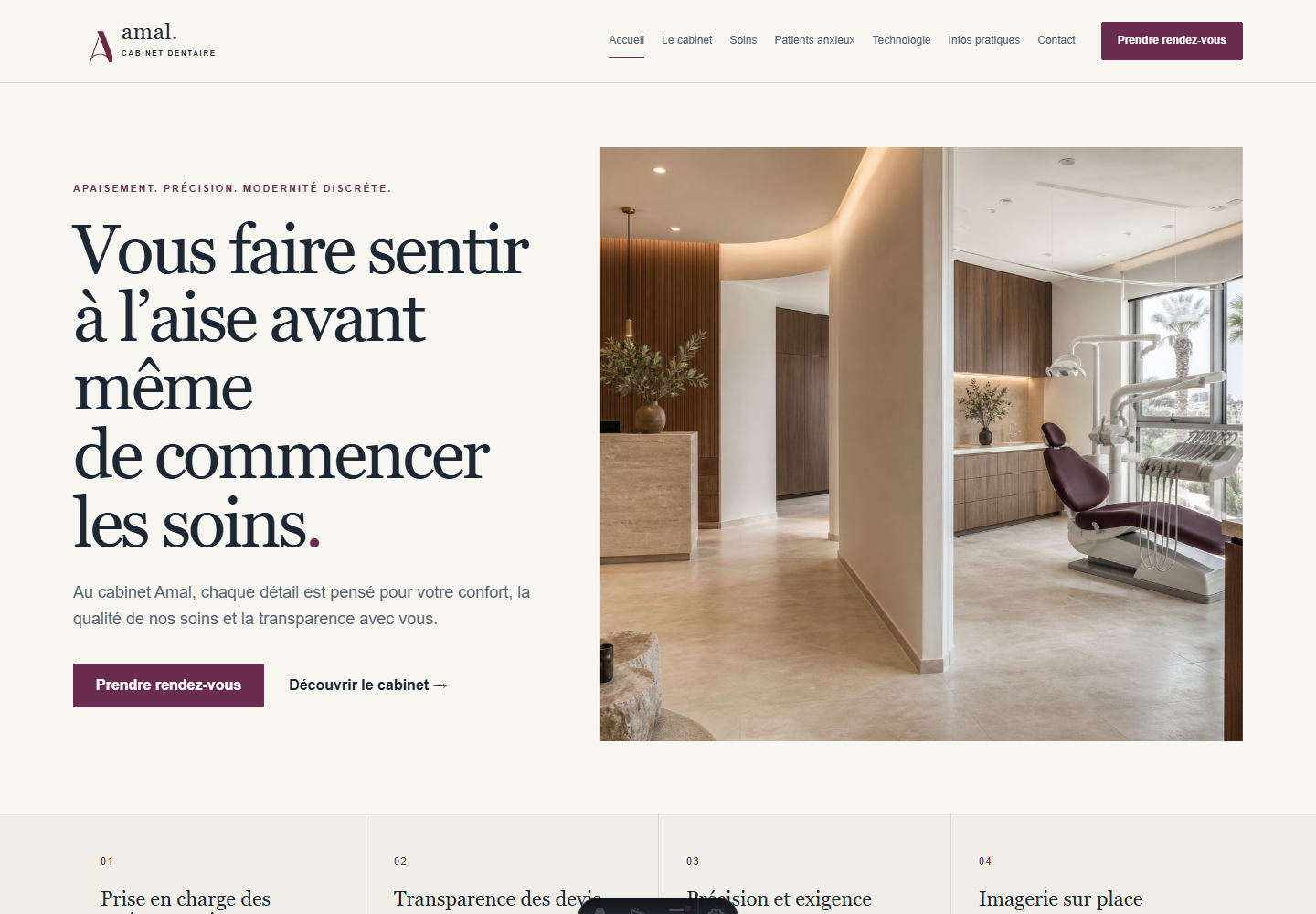 Aperçu du concept Cabinet dentaire Amal