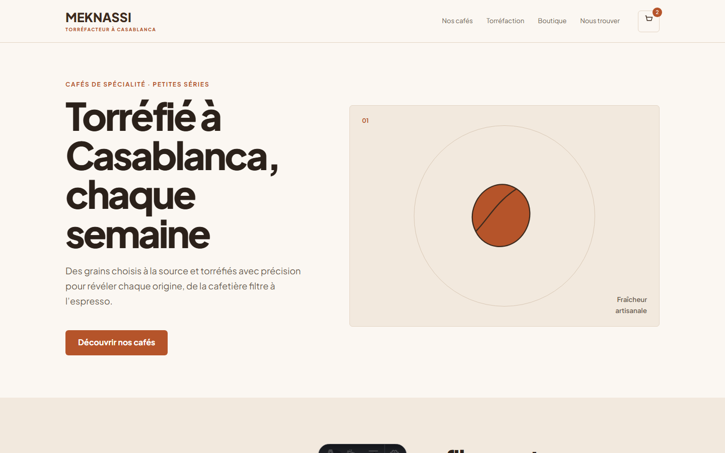 Aperçu du concept Torréfaction Meknassi