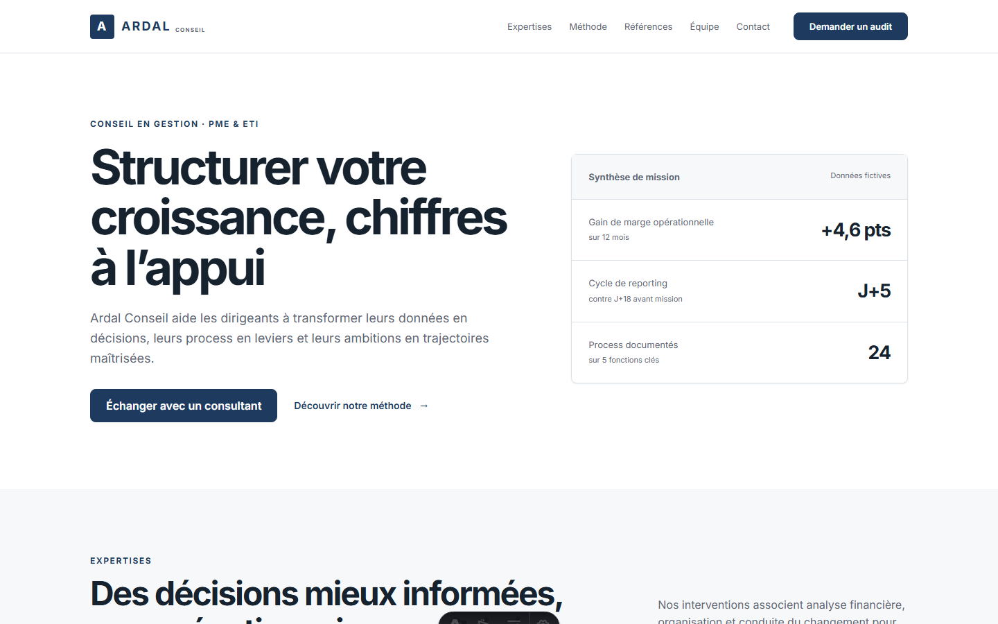 Aperçu du concept Ardal Conseil